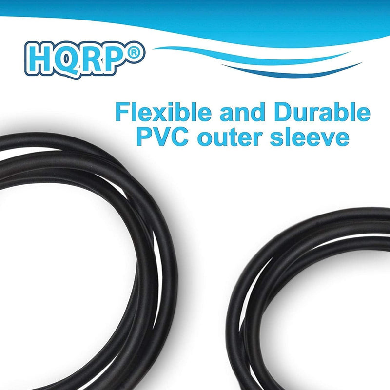 HQRP 2-Pack XLR to XLR Cable 3 Feet, 3-Pin XLR Male Straight to 3-Pin XLR Female Right Angle Cord for Speaker, PA System, PVC Jacket, Mic Cord, XLR Speaker Cable, XLR Microphone Cable, 3 Ft, Black