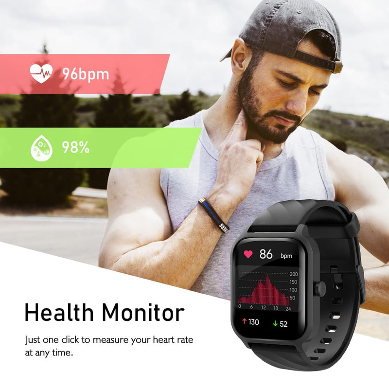 Loluka Smart Watches for Men Women 1.83" Screen Make Answer Calls Message Reminder Heart Rate Monitor 100+ Sport Modes Fitness Watch Exercise Data Monitor Distance Calories Steps pink