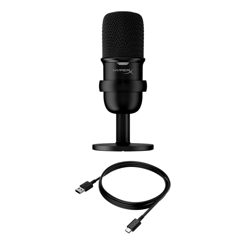 HyperX SoloCast – USB Condenser Gaming Microphone, for PC, PS4, PS5 and Mac, Tap-to-Mute Sensor, Cardioid Polar Pattern, great for Streaming, Podcasts, Twitch, YouTube, Discord,Black Black
