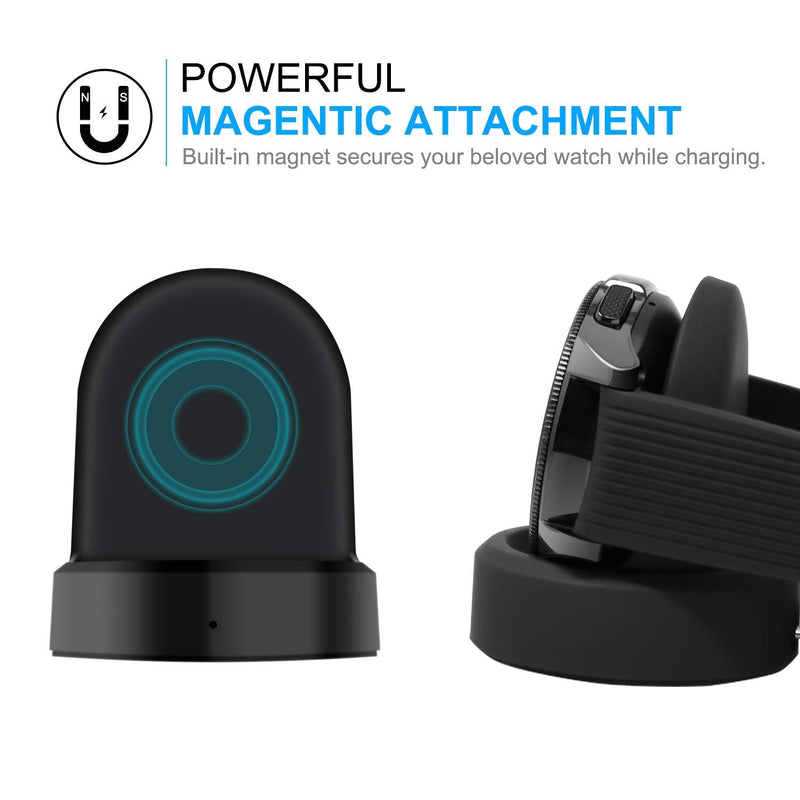 Charger Compatible with Samsung Galaxy Watch 42mm/46mm, Upgraded Charging Cradle Dock for Galaxy Watch SM-R800/R810/R815 Smart Watch Charger (Not for Active), Black