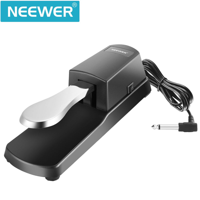 Neewer® Universal Piano-style Sustain Foot Pedal with Polarity Switch Design Compatible with Any Electronic Keyboard with 1/4 Input Jack Black