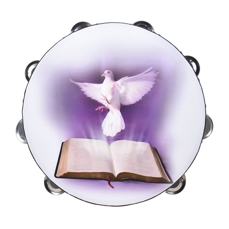 10 inch Tambourine 6 Pairs Double Metal Jingle for Church and Other Holy Occasio