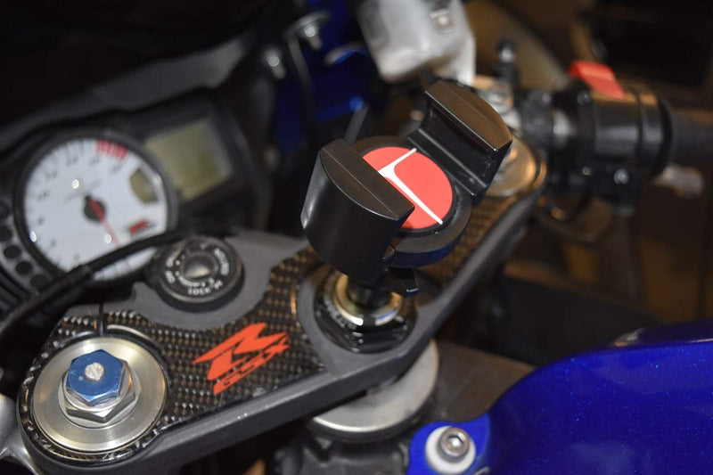 Techmount Universal Motorcycle Phone Mount Kit — Fork Stem GPS/Smartphone Holder — Fits 13-24 mm Stem — Secure Motorcycle Cellphone Mount - Made in USA