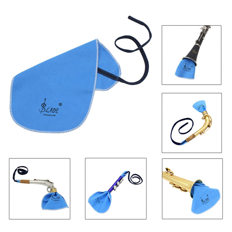 Cleaning Cloth Swab for Inside Tube Suitable for Clarinet Piccolo Flute Sax Saxophone (Blue) Blue