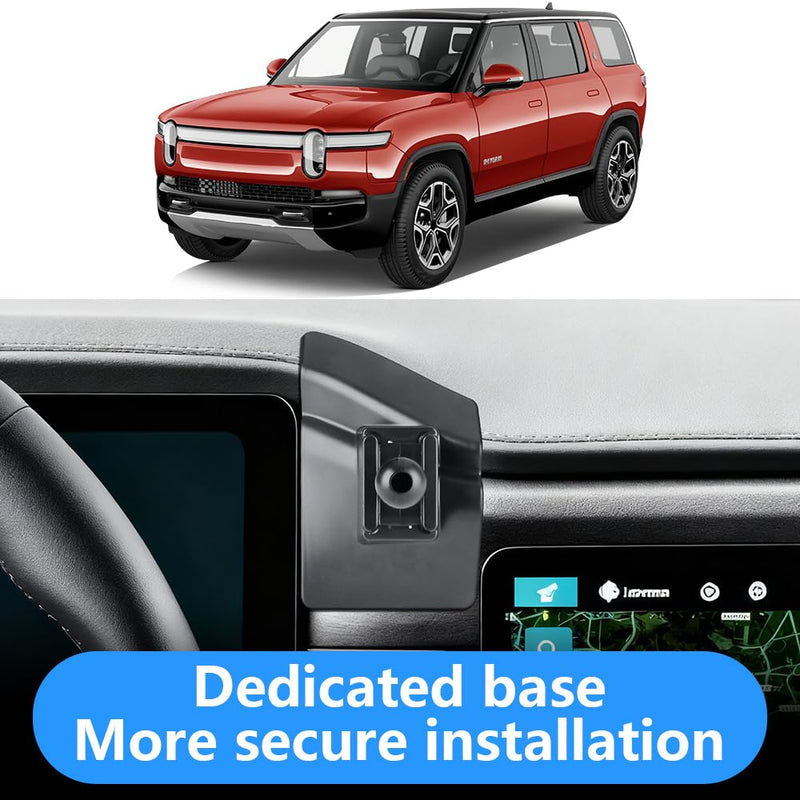 Car Phone Holder for Rivian R1S R1T 2022 2023 2024 2025 2026 Auto Interior Accessories Best Cell Phones Mount Cellphone Mobile Cradle Charging Navigation Bracket Screen Stand Accessory