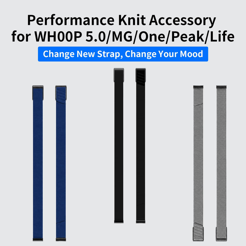3 Pack Nylon Bicep Bands Compatible with WHOOP 5.0/MG Bicep Band for Men Women - Soft, Breathable & Comfortable, Adjustable Sport Replacement Straps- Not Compatible with Gen 4 Black/Gray/Blue For Whoop 5.0/Mg-L/XL