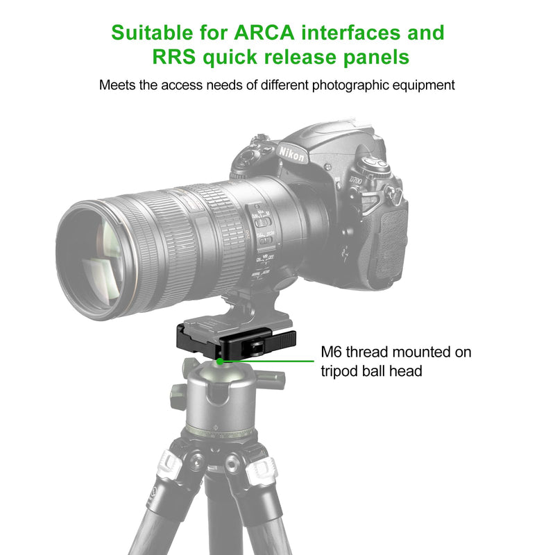 FANAUE ARCA-Swiss Bipod Adapter, ARCA-Swiss Quick Release, Arca Tripod Mount for Fanaue Tripod Heads
