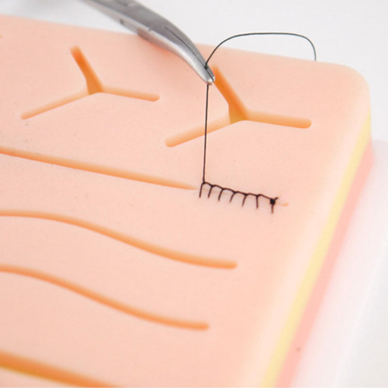 Wound Suture Exercise Kit: PRITOK 16 Pieces Suture Practice Kit, Suture Practice Set for Training for Students, Suture Set Seam Set, Silicone Suture Pads for Education Purposes Only