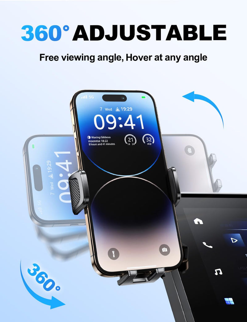 Car Phone Holder for Benz CLA 2014-2016 Accessories,Concave Small Screen,Ultra-Stable Clip with Anti-Shake,360° Rotation Smart Phone Mount