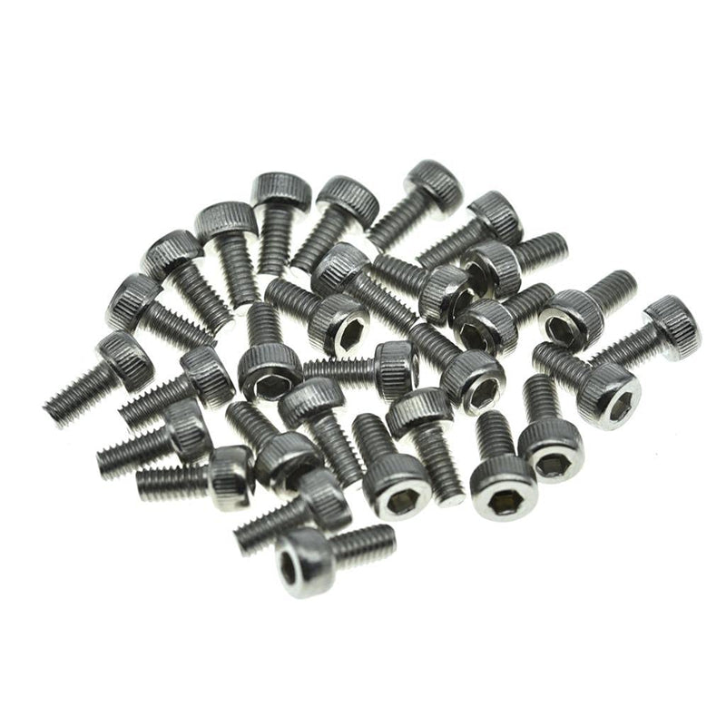 Dopro 30-Pack Stainless Steel Tremolo Bridge Locking Nut Lock Nut & Bridge Saddle Mounting Screws Fits for FR 30x Steel Locking Nut & Saddle Mounting Screws
