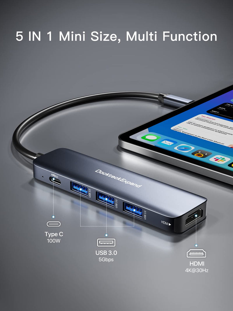 1pcs 7-in-1 USB C HUB + 1pcs 5-in-1 USB C HUB