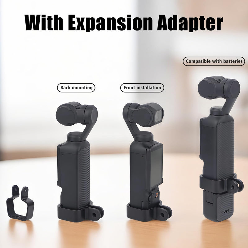 Cold Shoe Mount Expansion Adapter for DJI Osmo Pocket 3,Ajustable 360°Ball Head for DSLR Hot Shoe Mount,Vlogging and Dual Camera Setup