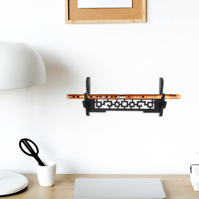 DOITOOL Flute Rack Wall Mount Flute Stand Wall Display Flute Holder Single Layer Swords Rack Samurai Swords Hanger