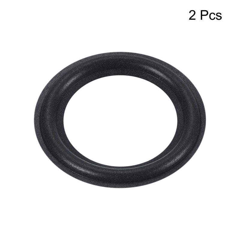 MECCANIXITY Rubber Speaker Foam Edge Surround Rings 3 Inch 47mmx75mm Perforated Subwoofer Rings Replacement Parts for Speaker Repair or DIY Black 2 Pcs