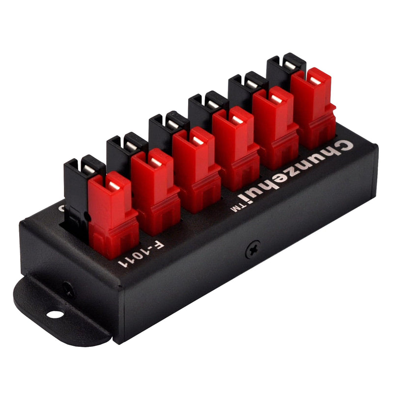 F-1011 6-Position 45A Power Pole Distribution Block Module, Connector Power Splitter Distributor Source Strip.