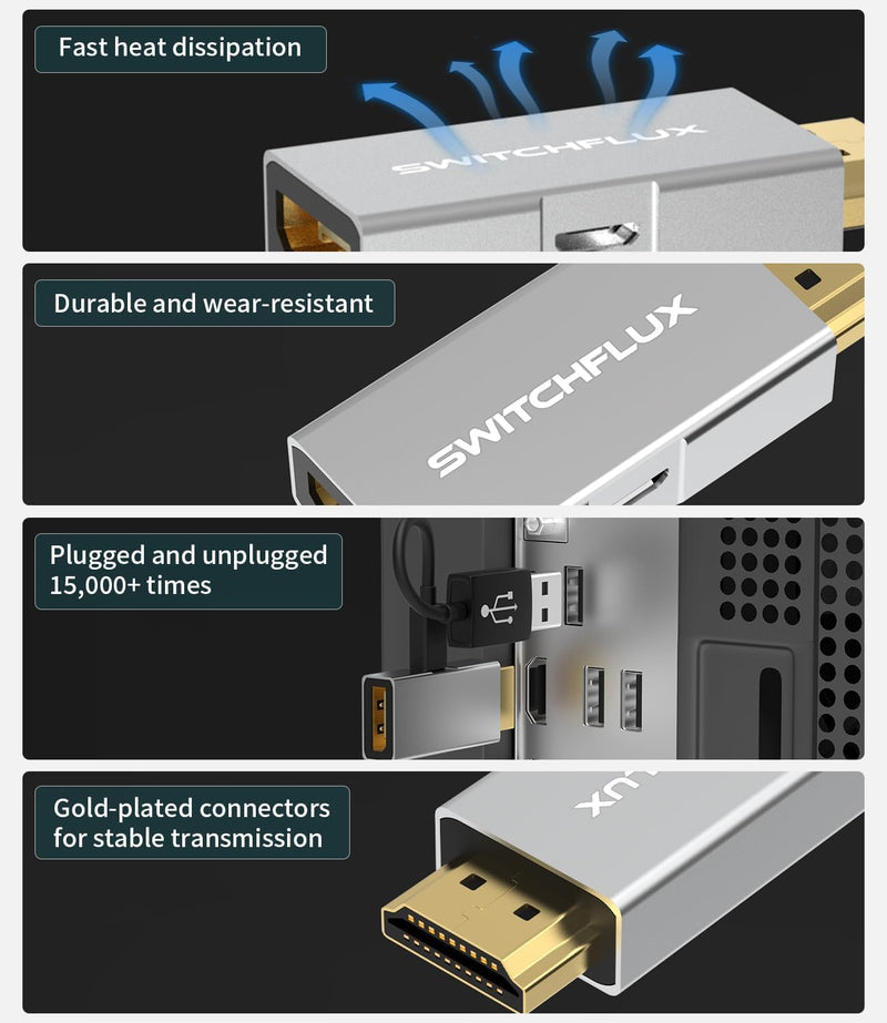 HDMI to Displayport Adapter [2 Pack], 4k@60Hz HDMI to Displayport Converter, Aluminium HDMI Male to DP Female Adapter Compatible with PC, Graphics Card, Laptop and More, 1.96 inch, Grey 2 Pack