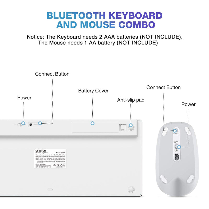 OMOTON Bluetooth Keyboard and Mouse for iPad (iPadOS 13 and Above), Wireless Keyboard and Mouse Compatible with iPad 10.2, iPad Pro 12.9/11.0, and Other Bluetooth Enabled Devices, Rose Gold