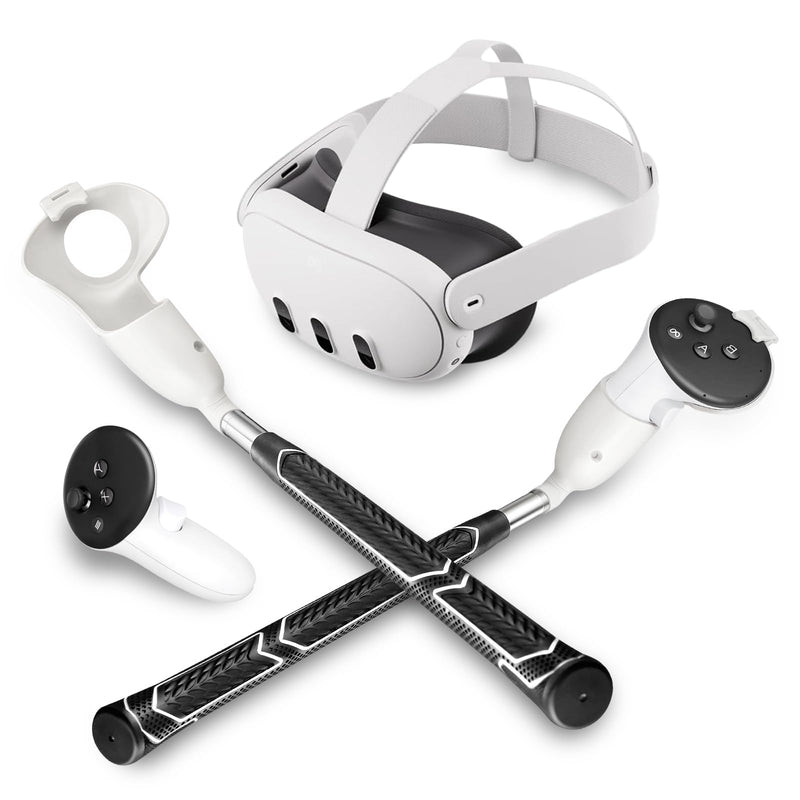 X-SUPER HOME Handle for Meta Quest 3 Golf Club Attachment VR Golf Games Adapter Accessories with Enhanced Accuracy Realistic Swing Sensation (Left Controller) Left Controller