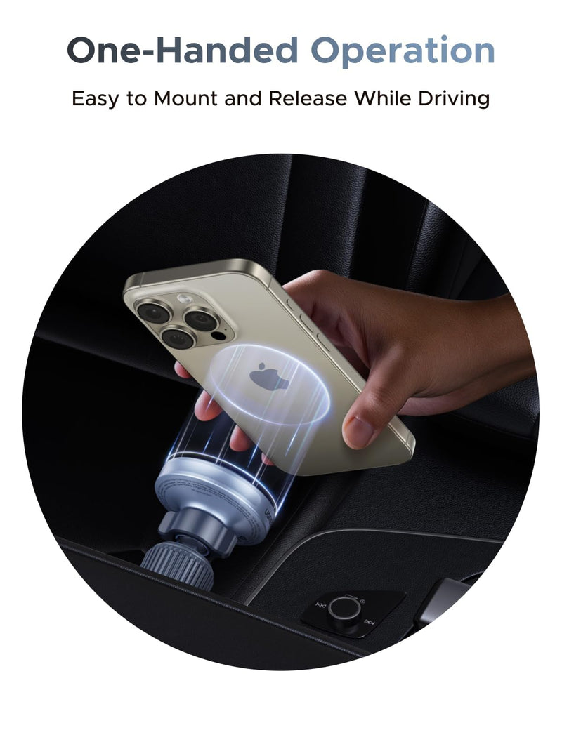 UGREEN MagFlow 25W Qi2.2 MagSafe Compatible Wireless Car Charger Mount | Air Vent Clip and Fast Power, 360°Adjustable Car Phone Holder for iPhone 17-12 Series and More, Includes USB-C Cable