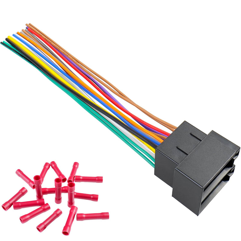 [AUSTRALIA] - Radio Wiring Harness 16Pin Compatible with Volkswagen Beetle Golf Passat Jetta Mercedes-Benz Sprinter, Car Stereo Wiring Harness Fit for Audi A4 A6 A8 Adapter 
