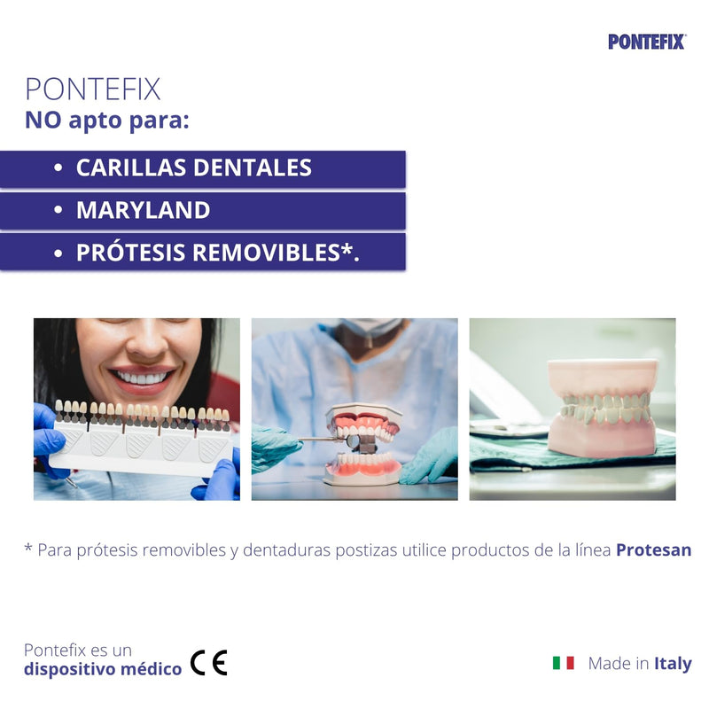 Pontefix Dental Tooth Cement - Attaches Bridges, Crowns and Pin Teeth, Do It Yourself