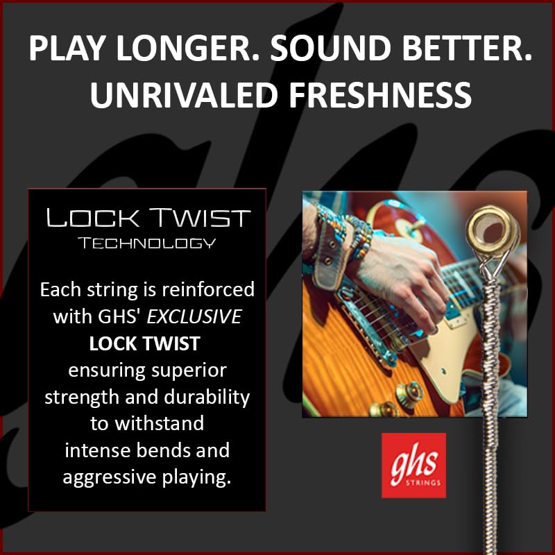 [AUSTRALIA] - GHS Strings, GB9 1/2 Boomers, Nickel Plated Steel Electric Guitar Strings, Legendary Strength, Consistent Intonation, Long Lasting Brightness, Tone & Sustain. 6-String Guitar 9.5-44 XLT+ Gauge 3 Pack Extra Light+ (9.5-44) Pack of 3 