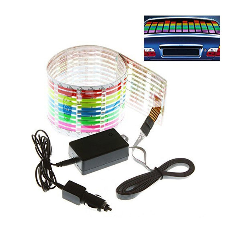[AUSTRALIA] - WONFAST® Sound Music Beat Activated Car Sticker Equalizer Rhythm LED Flash Light Audio Voice Rhythm Lamp (90x25cm) 90x25cm 