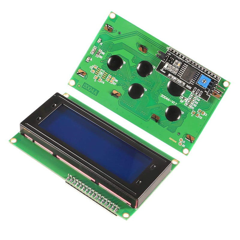 Dorhea 2PCS IIC I2C TWI Serial LCD 2004 20x4 Blue Backlight Module with I2C Interface Adapter Compatible with Raspberry Pi