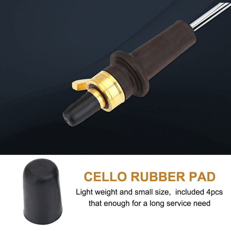 4Pcs Rubber Tip for Cello Endpin, Anti-slip End Pin Cover Protector Portable Cello Rubber Endpin Tip Protector Violin Accessories Black