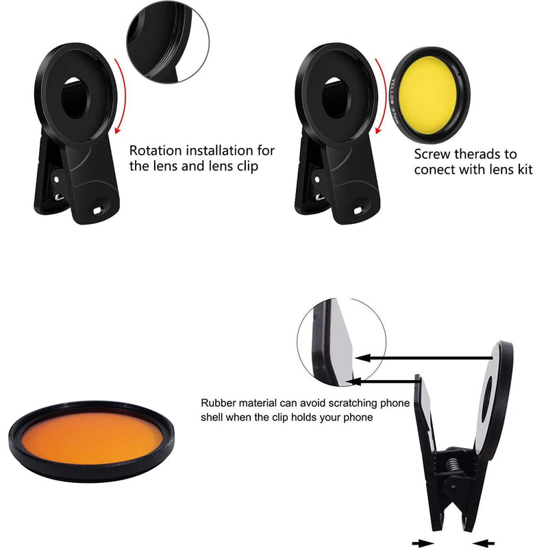 [AUSTRALIA] - Reef Coral Lens Phone Kits for Phone 7 Lenses Kit 1 Dust Shield Case 2 Lens Clips 
