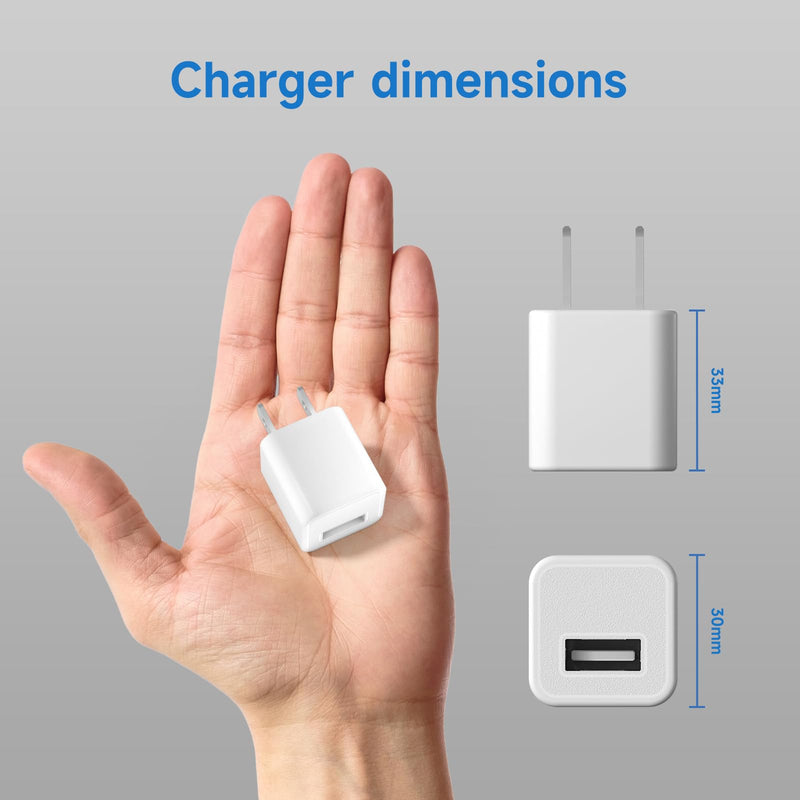 iPhone Charger Cable,3Pack (MFi Certified) Data Sync Charging Cords with 3Pack USB Wall Charger Travel Plug Adapter Compatible with iPhone 14Pro/13 Pro/12/12 Pro Max/11 Pro Max/XS Max/XS/XR/X/8
