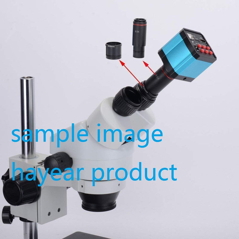 [AUSTRALIA] - HAYEAR 0.5X Reduction Lens Eyepiece Lens 23.2mm Mounting with 30mm 30.5mm Ring Adapter Applicable for Biomicroscope Stereo Microscope 