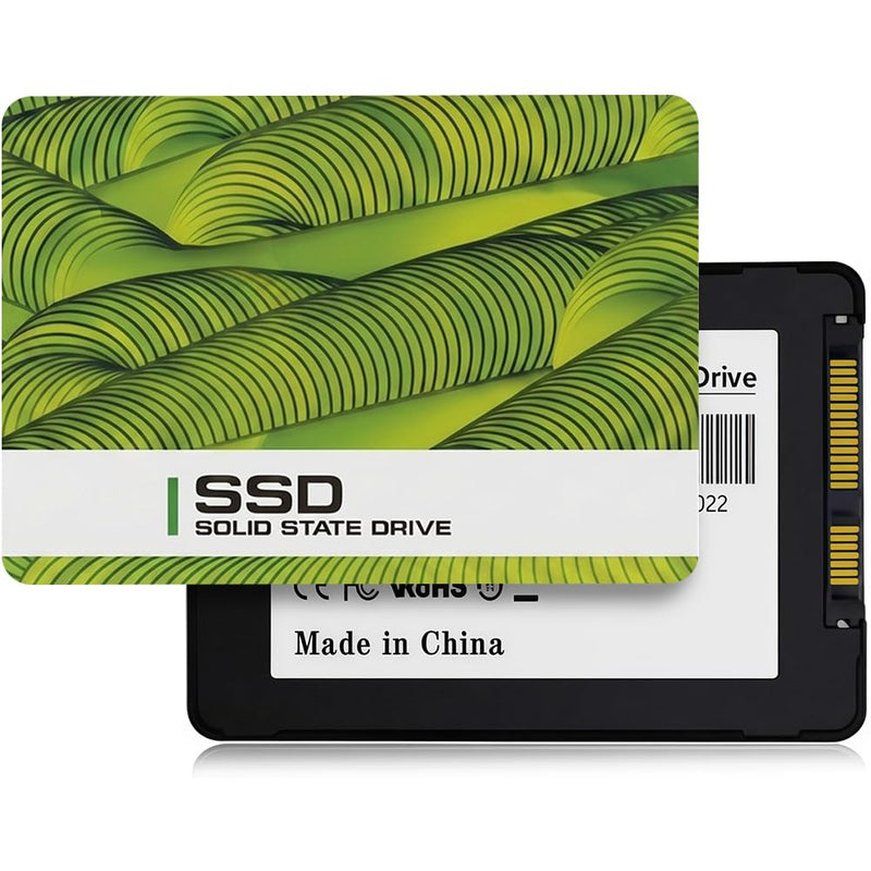 128GB SATA SSD 2.5 Inch Internal Solid State Drive, 550MB/s Read Speed, SATA III 6Gbps for Desktop Laptop NAS DIY External Drive（Green） Green