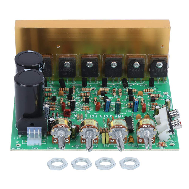 Walfront AC Dual 18-26V 2.1 Channel Subwoofer 300W Power Amplifier Board High Performance Bluetooth Audio Amplifier Board