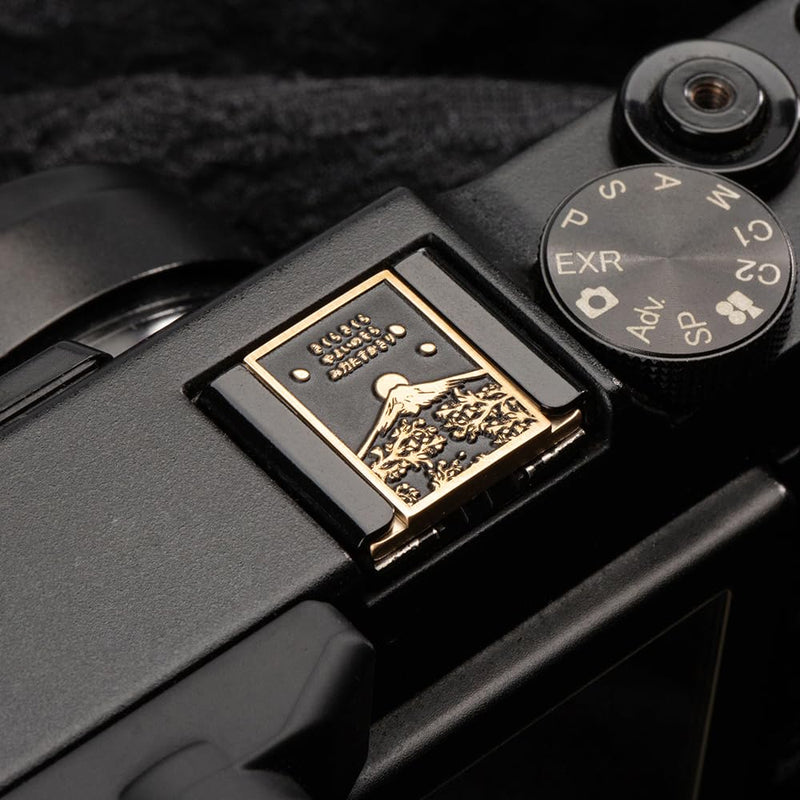 [AUSTRALIA] - Falling Cherry Blossoms Camera Metal Hot Shoe Cover for Fujifilm xpro2 xpro1 x100vi xe5 xt5 xt4 xt3 for Nikon zf zfc df (Copper Alloy-Hot Shoe Cover) Copper Alloy-Hot Shoe Cover 
