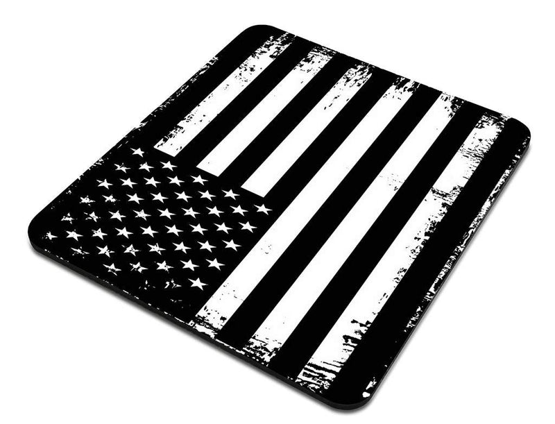 Amcove Grunge American Flag USA Flag Black and White Mouse pad Non-Slip Rubber Gaming Mouse Pad Rectangle Mouse Pads for Computers Laptop Am19