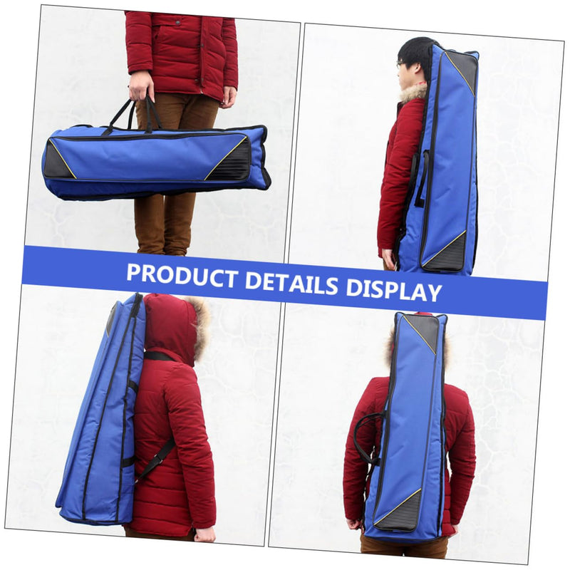 VICASKY 1pc Saxophone Case Mute Sax Gig Bag 2-in-1 Carrying Backpack Case with Flute Pocket Small Trombone Instrument Thickened Oxford Cloth Storage Bag Soft Sax Case with Backpack Straps