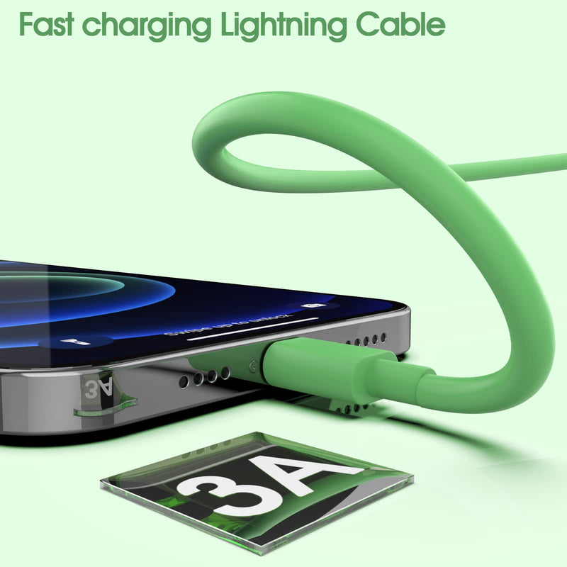 [AUSTRALIA] - [Apple MFi Certified] iPhone Charger, 6Pack(3/3/6/6/6/10 FT) Lightning Cable Apple Charging Cable Fast Charging High Speed USB Cable Compatible iPhone 14/13/12/11 Pro Max/XS MAX/XR/XS/X/8-multicolor 