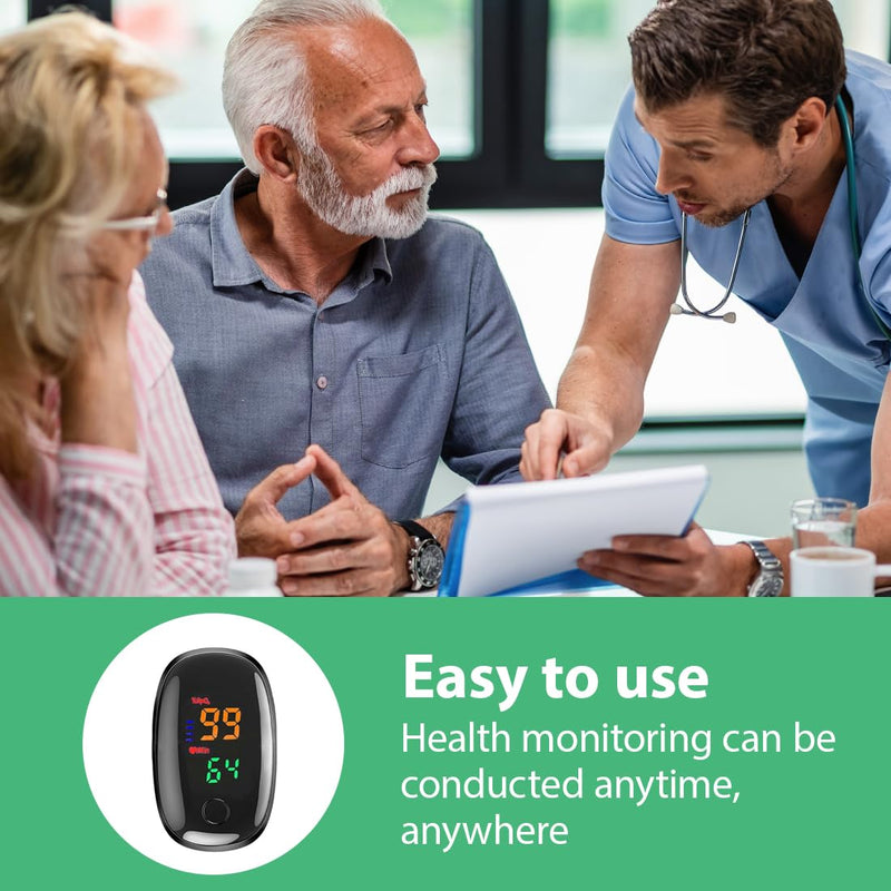 Tomedeks 1 Item Pulse Oximeter Measuring Oxygen Saturation (SpO₂) in Blood Oximeter for Home Pulse Oximeter for Painless Finger Application