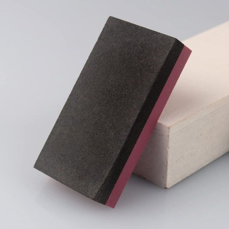 CBRIGHT Knife Sharpening Stone 1PC Whetstone 2 Sided 800#/3000# Combination Pocket-Sized Sharpening Stone, Fine Grinding Boron Carbide + Red Stone (1.97x0.98x0.39inch) 800#/3000#
