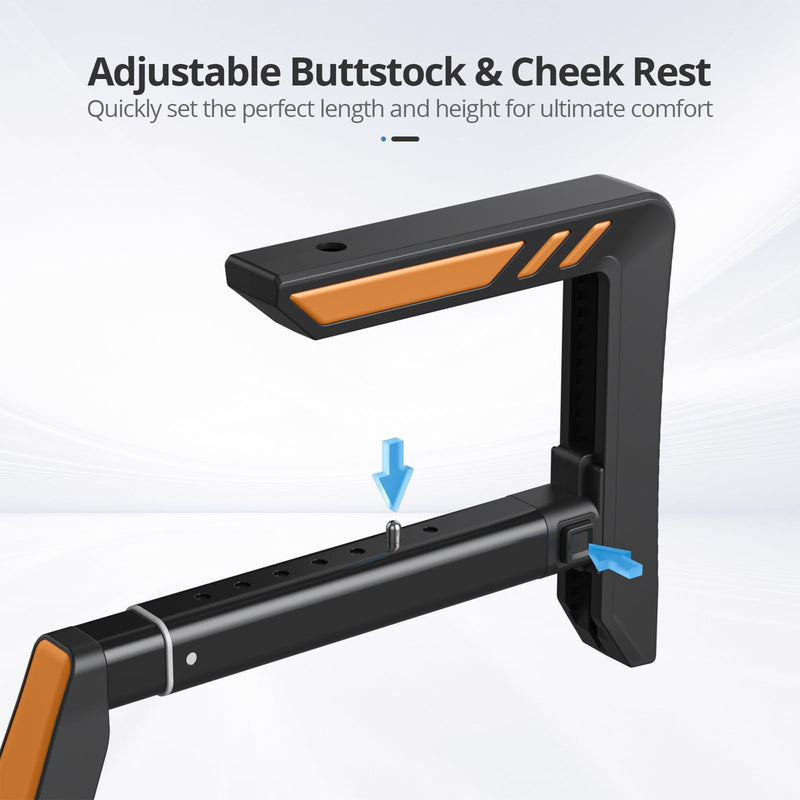 VR Gun Stock for Meta Quest 3 & Quest 2 | Quick-Swap Mounts for Left & Right Handed Players | Fully Adjustable FPS Gaming Rifle Accessory with Sling for Ultimate Stability