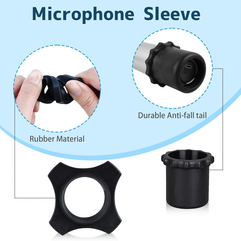 BILIONE Aluminum Alloy Desktop Microphones Storage Holder, Fashionable Tabletop Mics Organizer for Karaoke Wireless Microphones(Black) Black