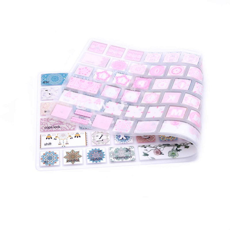 WYGCH Keyboard Cover Skin for iMac Magic Wireless Keyboard MLA22LL/ A (Model: A1644), Silicone Skin Protector with Pattern & Big Letter Design, US Layout, Bohemian B-Bohemian