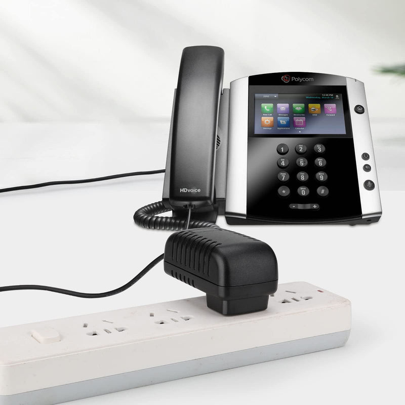 48v Power Supply, 48v Power Adapter is Compatible with polycom IP Phones VVX 300, 301, 310, 311, 400, 401, 410, 411, 500, 501, 511, 600, 601, 611, Sound Point IP 560, 670...