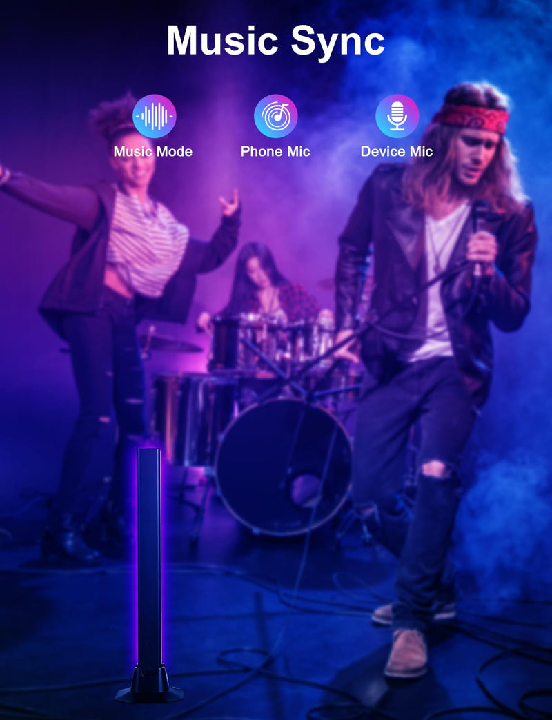 [AUSTRALIA] - RGB Light Bar, RGB IC LED Light Bar, Music Sync USB Powered, Color Changing Ambient Lighting for Gaming TV Desk Monitor PC Party, 2 Pair 