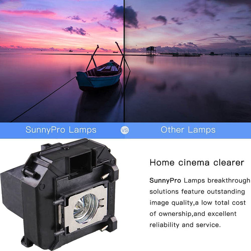 SunnyPro V13H010L60 Projector lamp ELPLP60 Compatible for Epson Brightlink 425Wi Brightlink 430i Brightlink 435Wi EB-420 EB-425W EB-900 EB-905 EB-93 EB-93e EB-95