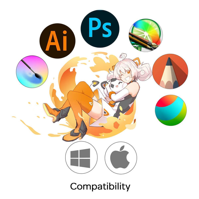 GAOMON M10K 2018 Art Animation Tablet& GAOMON Two-Finger Glove&GAOMON Nibs for AP31 of M10K 2018