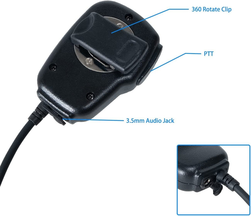 Sarcia Remote Shoulder Speaker Microphone with Reinforced Cable Compatible for Cxt195 PX655 Cx112 PX650 ACXT1035r ACXT145 ACXT545 RX385 RX685 Walkie Talkie Two Way Radio