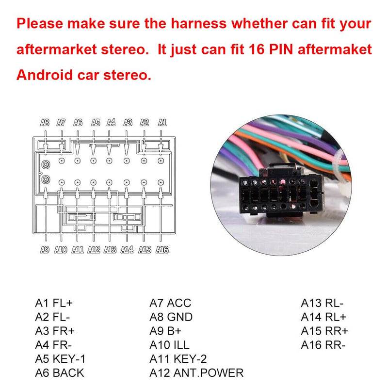 16-PIN Android Car Radio Stereo Harness Canbus Decoder for Toyota Camry RAV4 Corolla Tundra Sequoia Tacoma Prius Sienna Support JBL Amplifier Retain OEM Factory Backup Camera,Steering Wheel Control