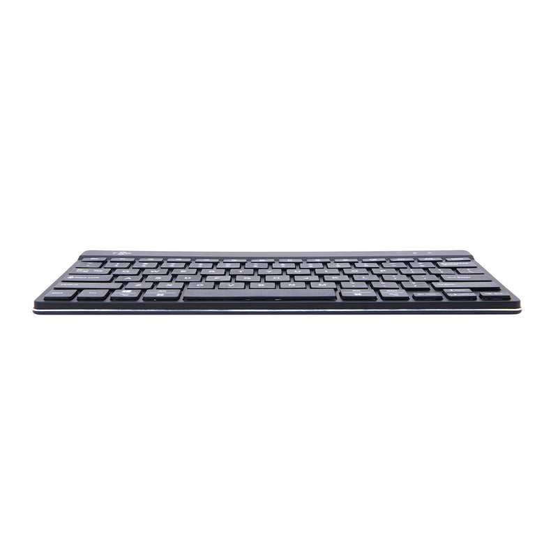 R-Go Tools Compact Slim Ergonomic Wired-USB-C Keyboard for PC/Computer/Desktop/Windows/Linux/Mac QWERTY (US), Break LED Function, Black